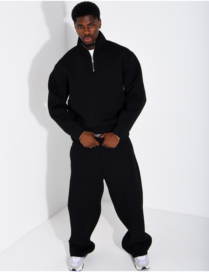 Ensemble en néoprène pantalon et sweat col à fermeture éclaire