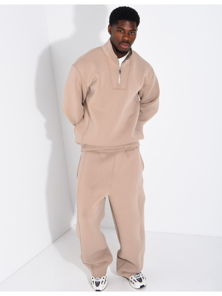 Ensemble en néoprène pantalon et sweat col à fermeture éclaire