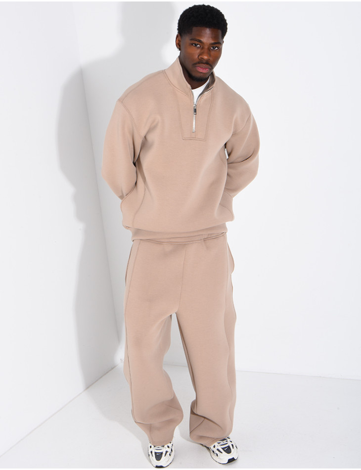Ensemble en néoprène pantalon et sweat col à fermeture éclaire
