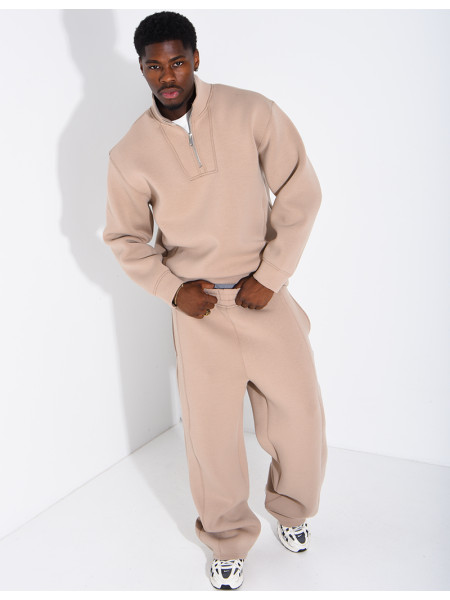 Ensemble en néoprène pantalon et sweat col à fermeture éclaire