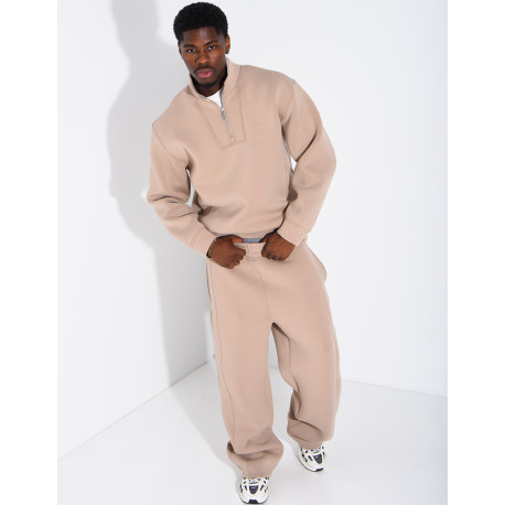 Ensemble en néoprène pantalon et sweat col à fermeture éclaire