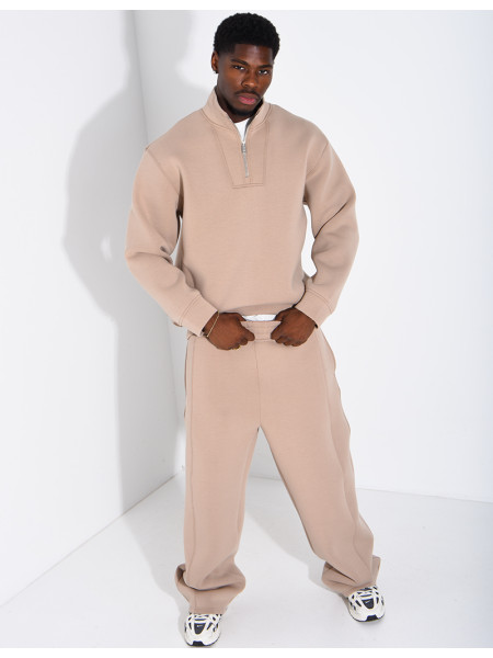 Ensemble en néoprène pantalon et sweat col à fermeture éclaire