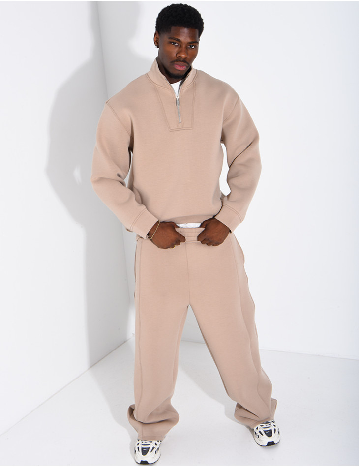 Ensemble en néoprène pantalon et sweat col à fermeture éclaire