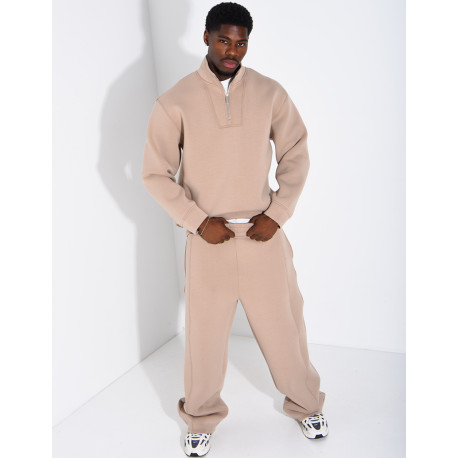 Ensemble en néoprène pantalon et sweat col à fermeture éclaire
