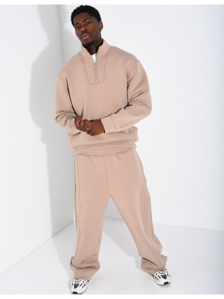 Ensemble en néoprène pantalon et sweat col à fermeture éclaire