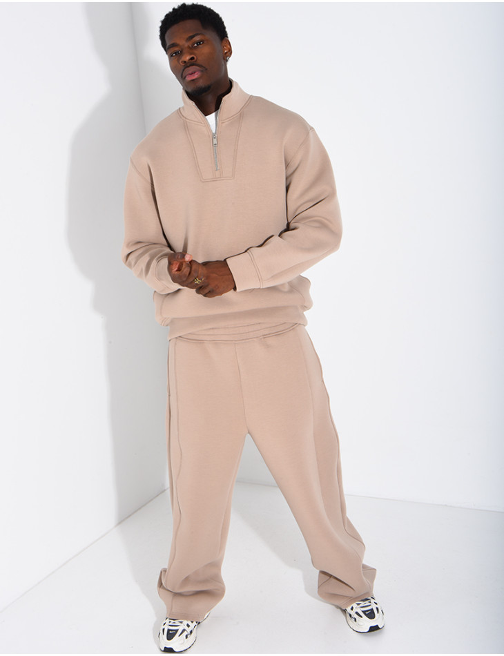 Ensemble en néoprène pantalon et sweat col à fermeture éclaire