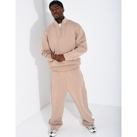 Ensemble en néoprène pantalon et sweat col à fermeture éclaire
