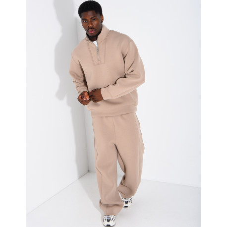 Ensemble en néoprène pantalon et sweat col à fermeture éclaire