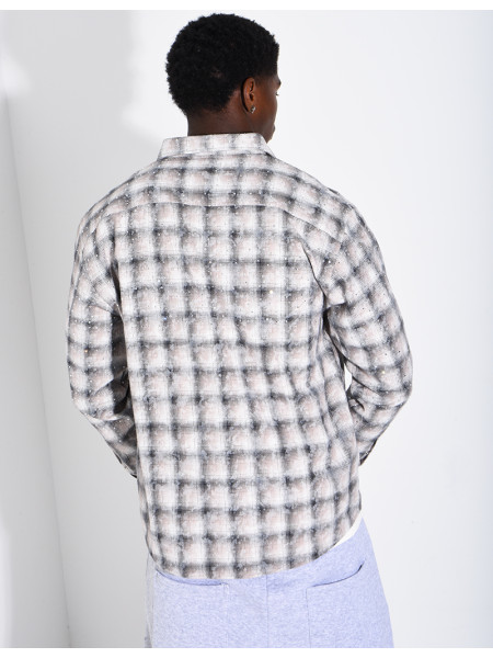 Chemise à carreaux ornée de strass