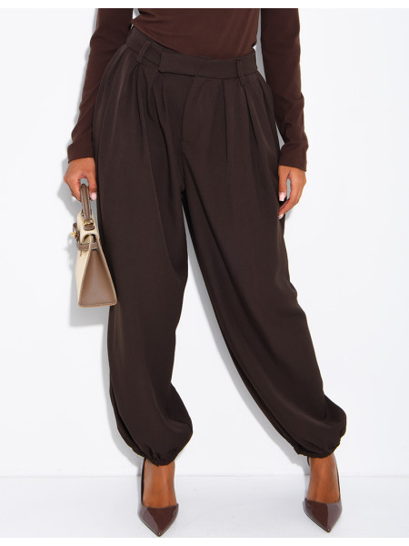 Pantalon de tailleur coupe ballon