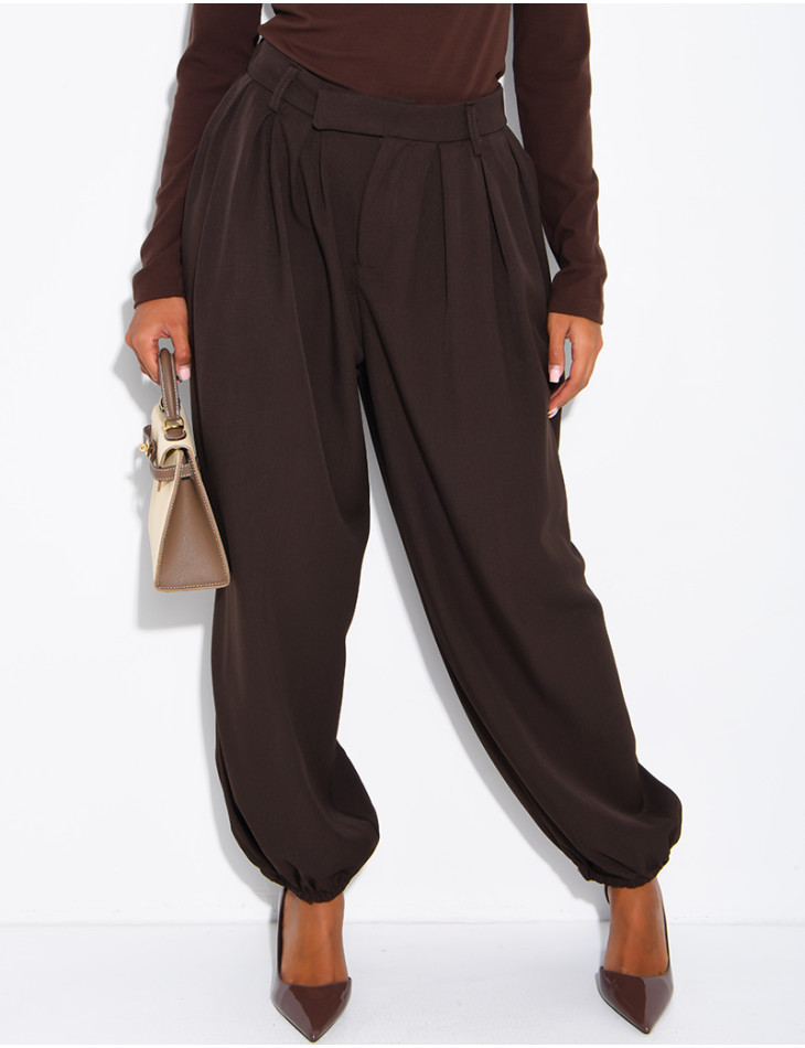 Pantalon de tailleur coupe ballon