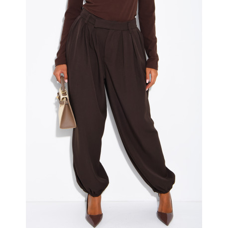Pantalon de tailleur coupe ballon
