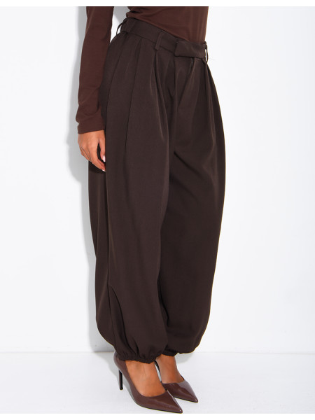 Pantalon de tailleur coupe ballon