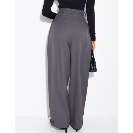 Pantalon de tailleur bouffant à boutons aux chevilles