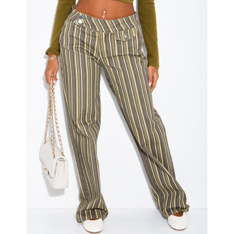 Jeans à rayures