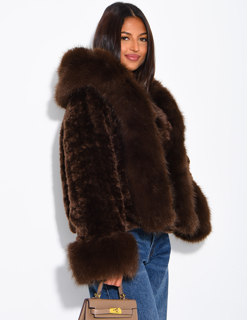 Veste courte en fausse...