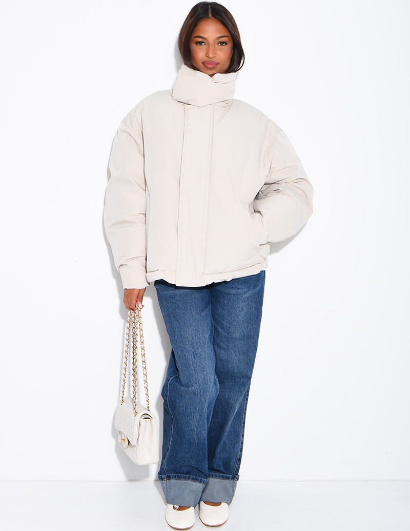 Doudoune oversize col montant