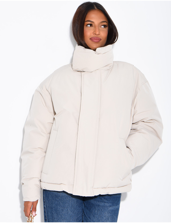 Doudoune oversize col montant
