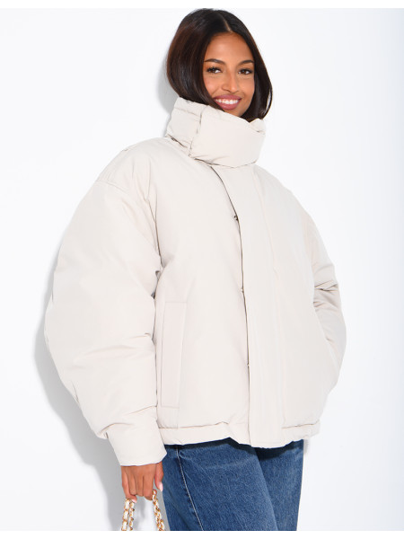 Doudoune oversize col montant