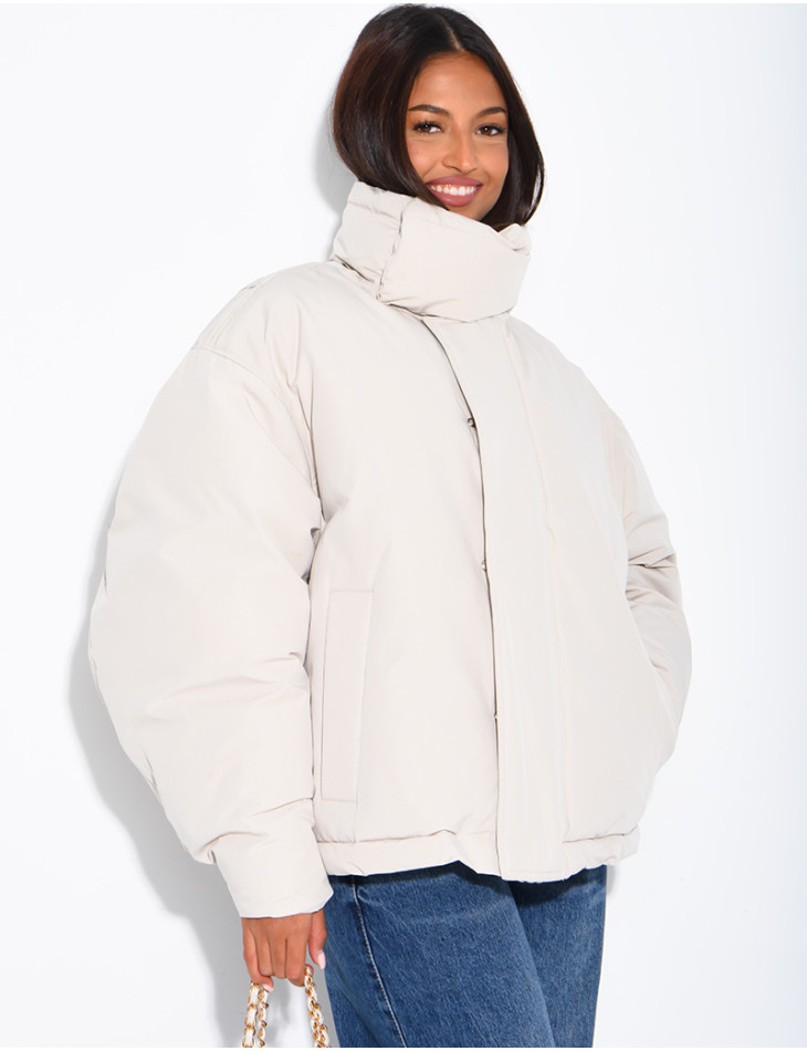 Doudoune oversize col montant