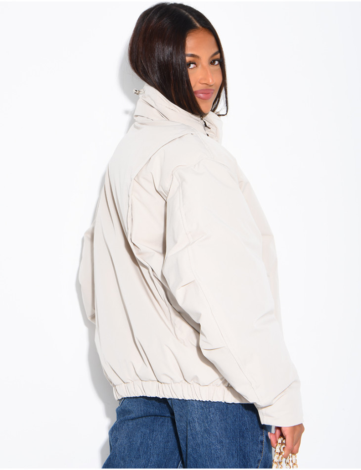 Doudoune oversize col montant
