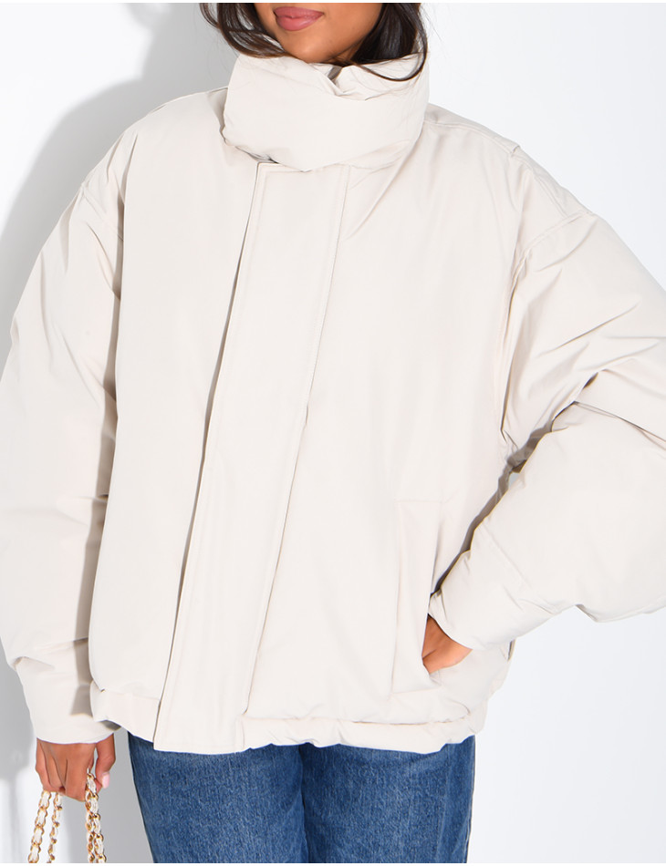 Doudoune oversize col montant