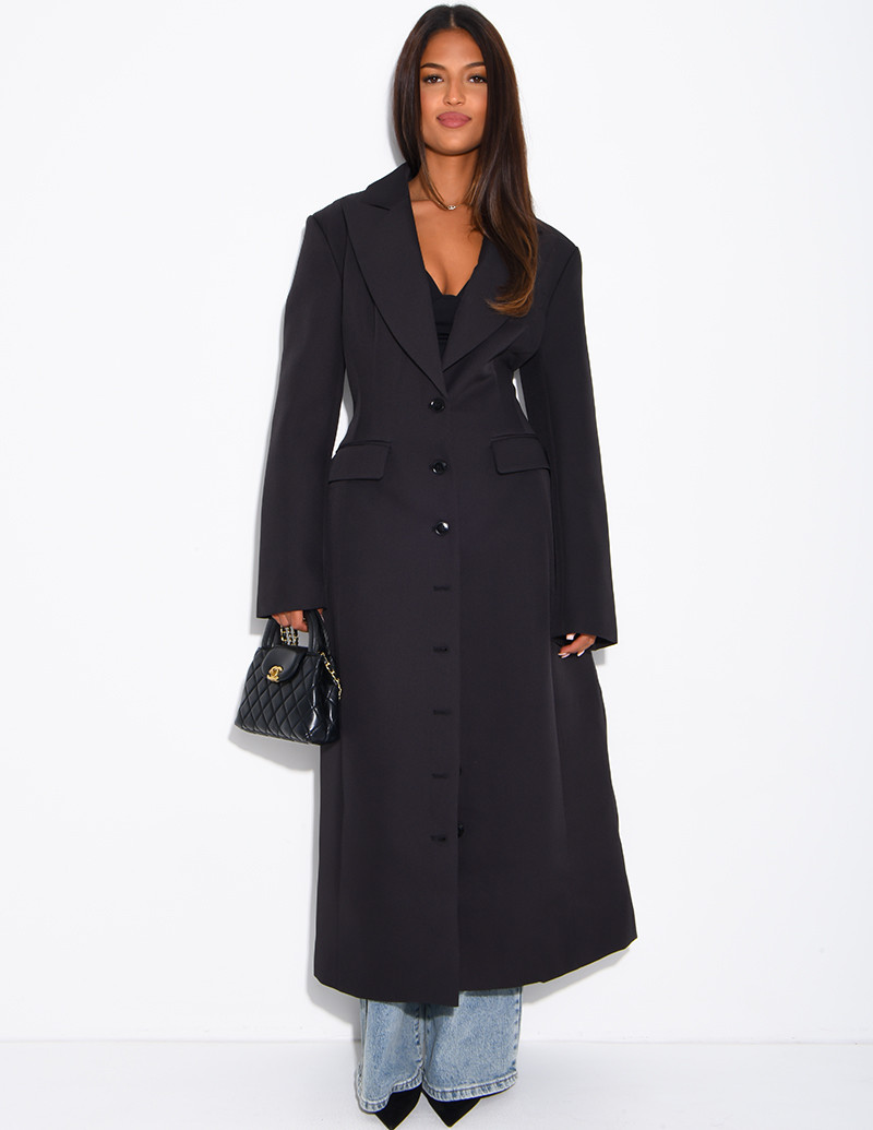Blazer manteau très long et...