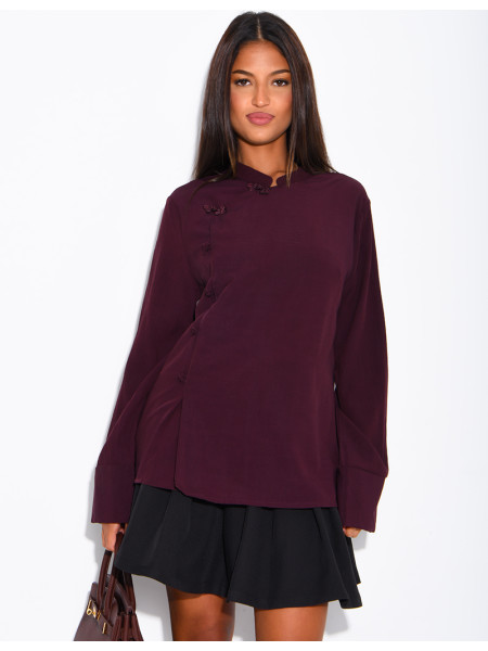 Blouse à boutonnière croisée