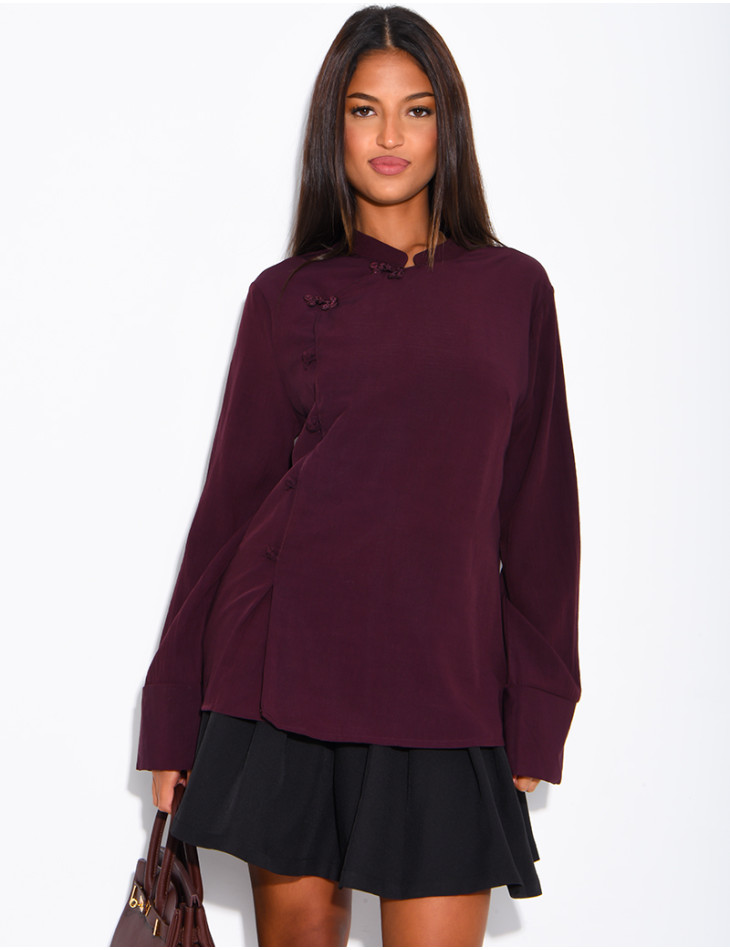 Blouse à boutonnière croisée