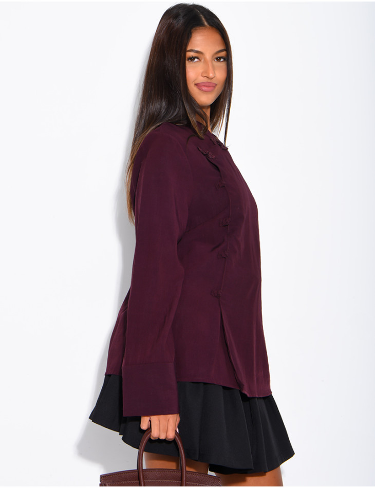 Blouse à boutonnière croisée