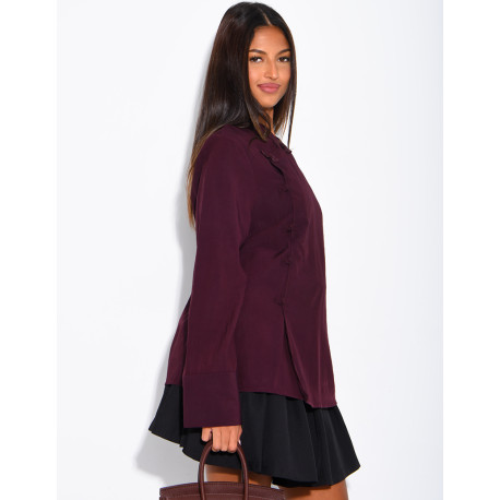 Blouse à boutonnière croisée