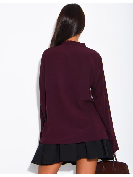 Blouse à boutonnière croisée