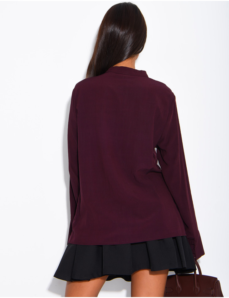 Blouse à boutonnière croisée