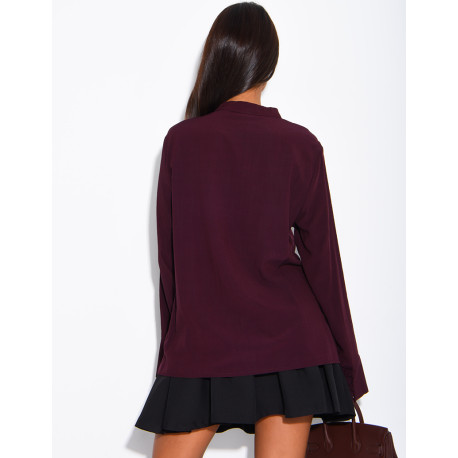 Blouse à boutonnière croisée