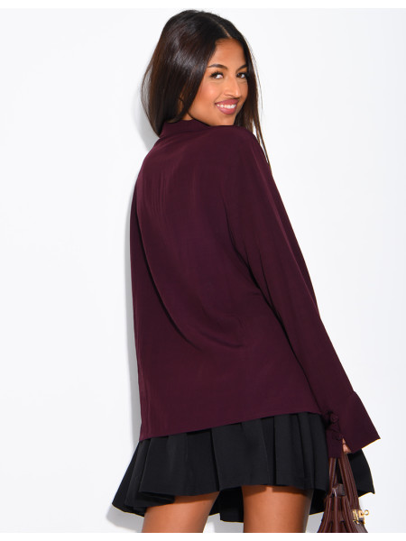 Blouse à boutonnière croisée