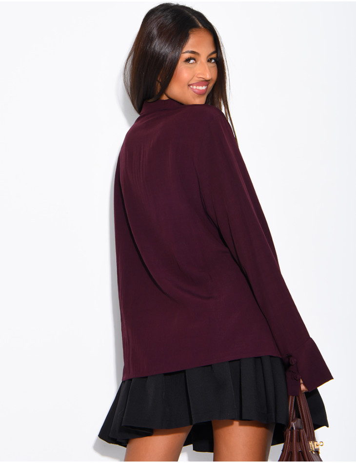 Blouse à boutonnière croisée