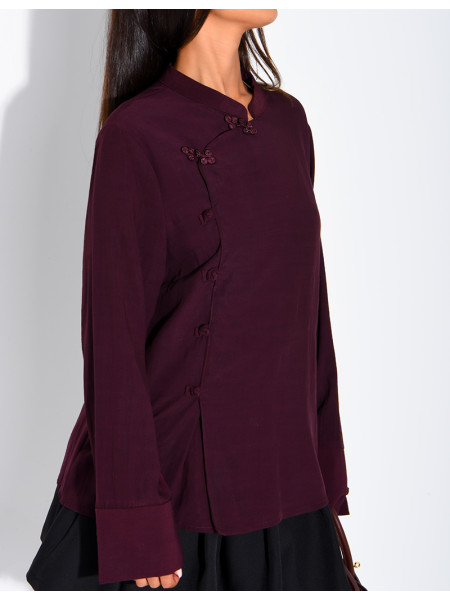 Blouse à boutonnière croisée