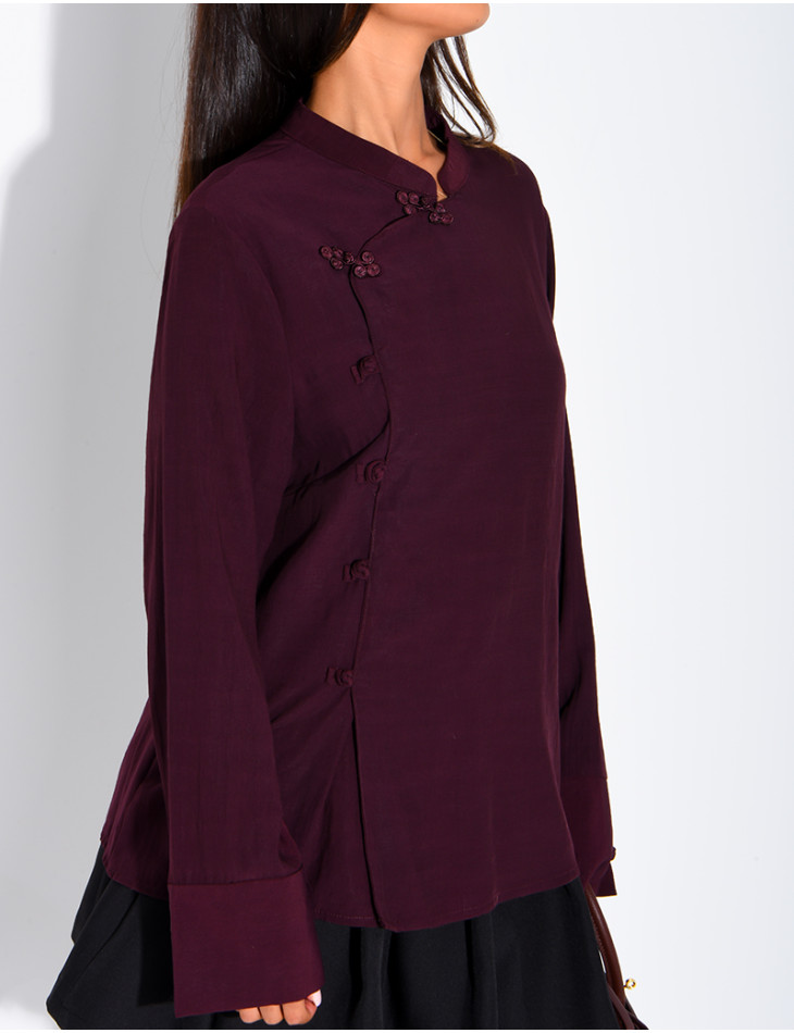Blouse à boutonnière croisée