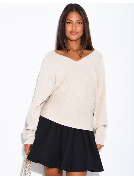 Lockerer, schulterfreier Pullover