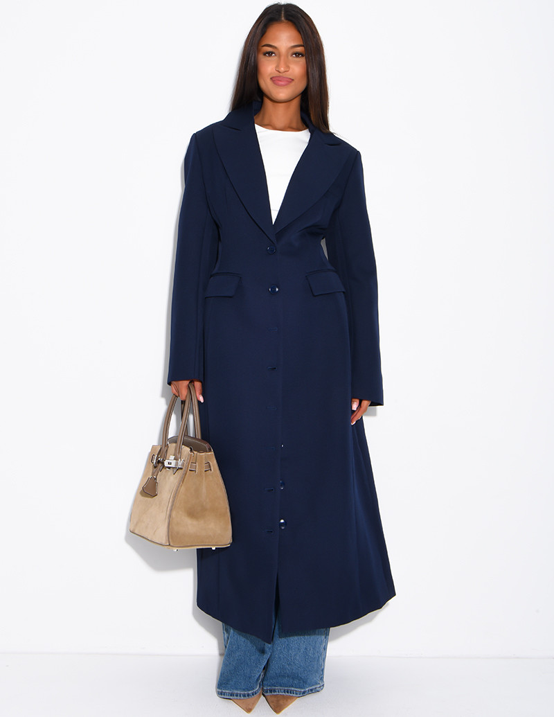 Blazer manteau très long et...