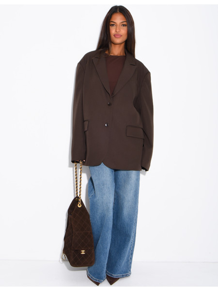 Oversized boyfriend-style blazer