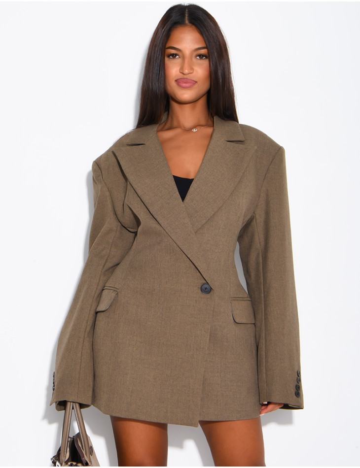Blazer très ajustée à épaulettes