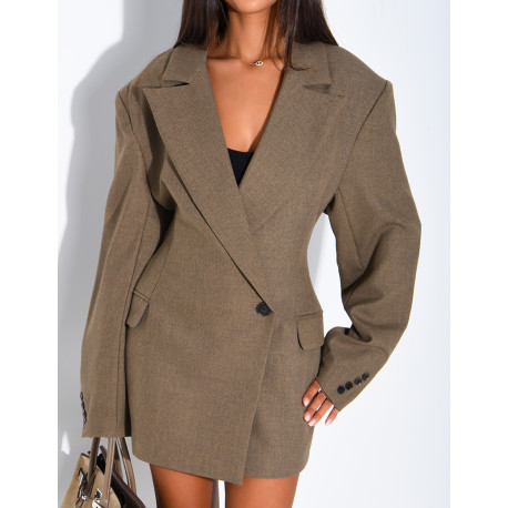 Blazer très ajustée à épaulettes