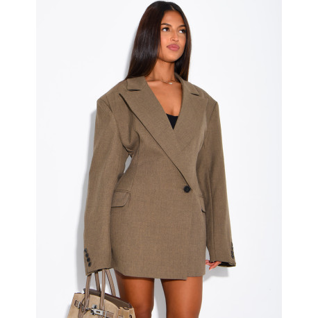 Blazer très ajustée à épaulettes