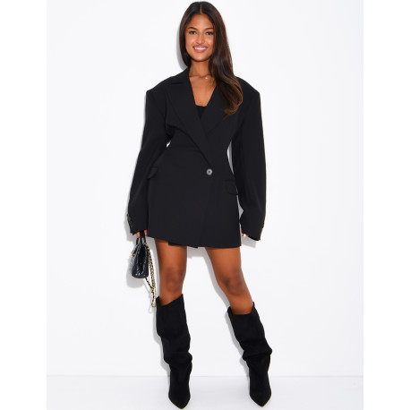 Blazer très ajustée à épaulettes