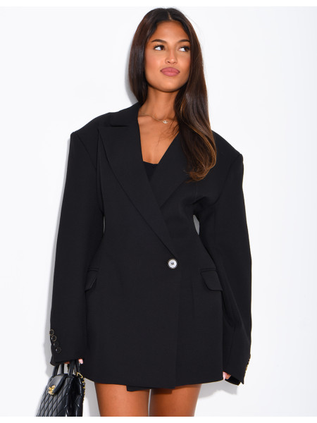 Blazer très ajustée à épaulettes