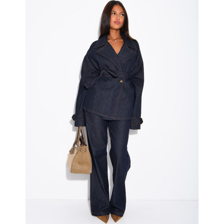 Jeans-Set mit passender Jacke und Hose