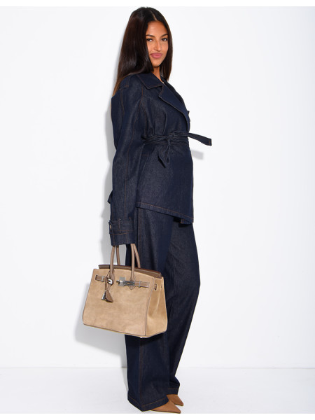 Jeans-Set mit passender Jacke und Hose