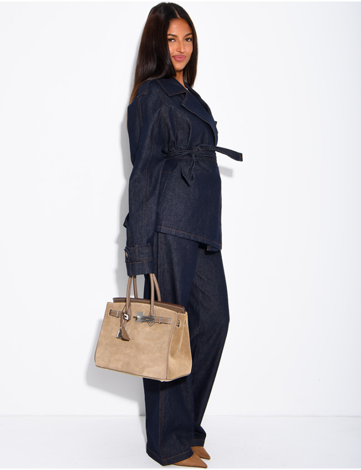 Jeans-Set mit passender Jacke und Hose