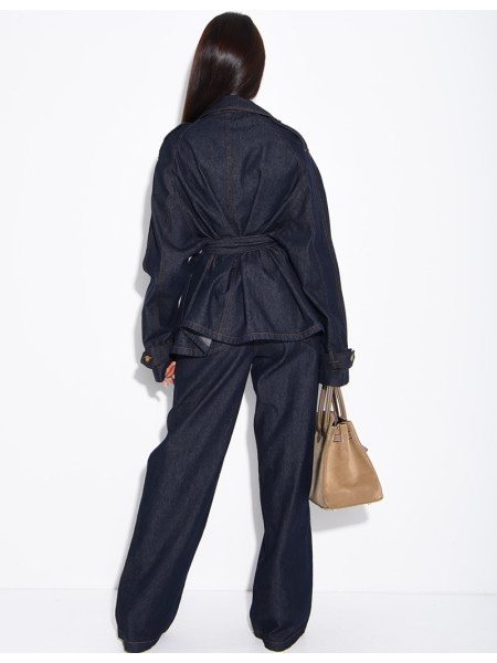 Jeans-Set mit passender Jacke und Hose